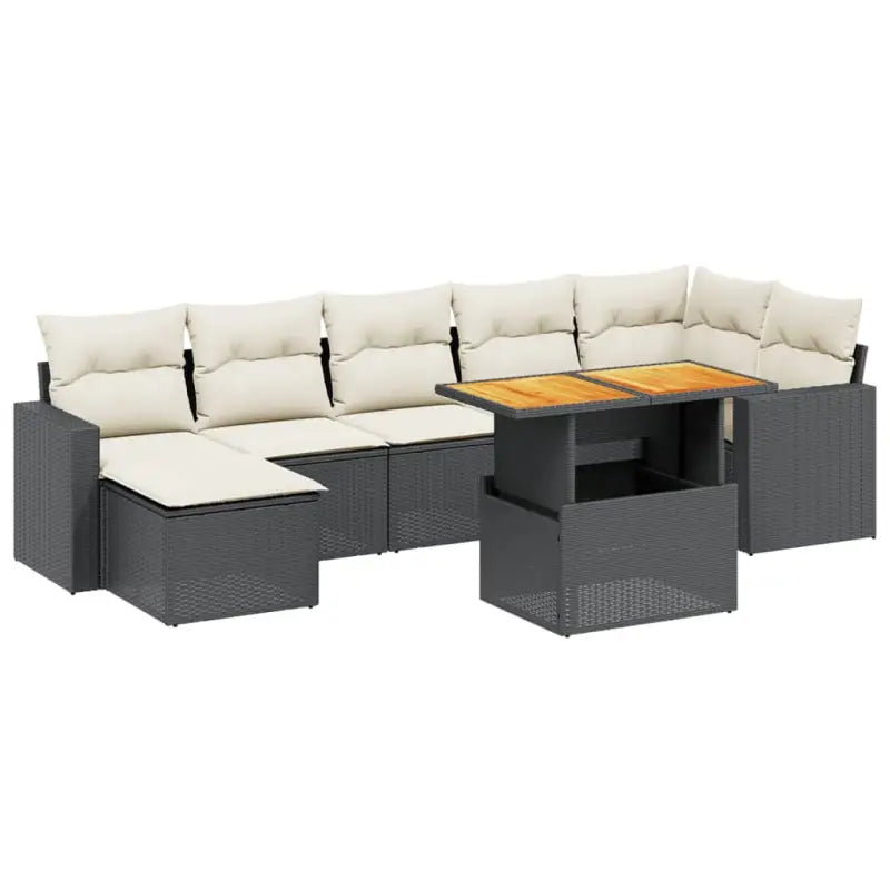 Lounge Tuinset in Zwart Materiaal met Gepoedercoat Staal Afmetingen - Tuinsets