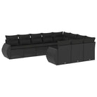 Lounge Tuinset in Zwart Materiaal met Waterdichte Tas en Gepoedercoat Staal - Tuinsets