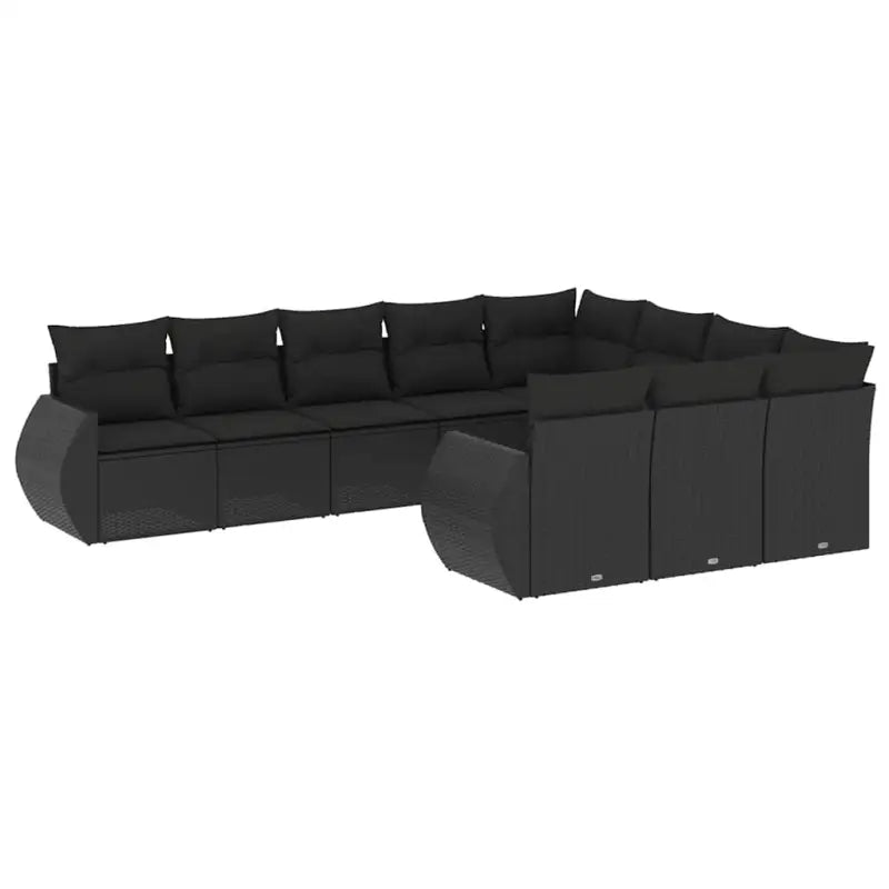 Lounge Tuinset in Zwart Materiaal met Waterdichte Tas en Gepoedercoat Staal - Tuinsets