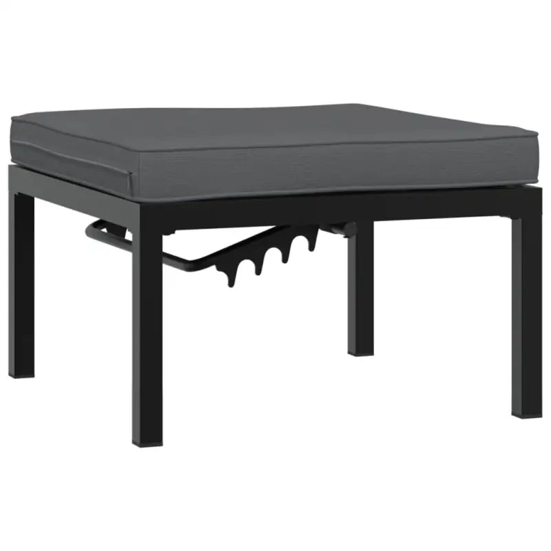 Lounge tuinset in zwart materiaal van gepoedercoat aluminium met afmetingen - Tuinsets