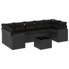 Lounge Tuinset in Zwart Materiaal van Gepoedercoat Staal - Tuinsets