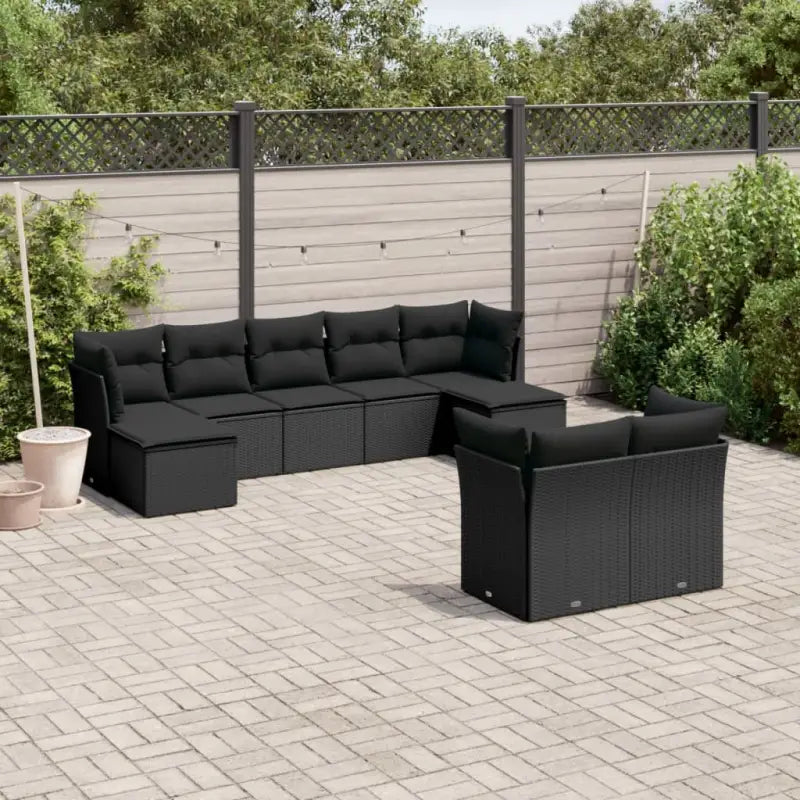 Lounge Tuinset in Zwart met Waterdichte Tas en Gepoedercoat Staal - Zwart / Zonder tafel - Tuinsets
