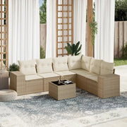 Lounge tuinset met beige materiaal en gepoedercoat staal afmetingen - Tuinsets
