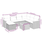 Lounge Tuinset met Beige Materiaal en Gepoedercoat Staal Afmetingen - Tuinsets
