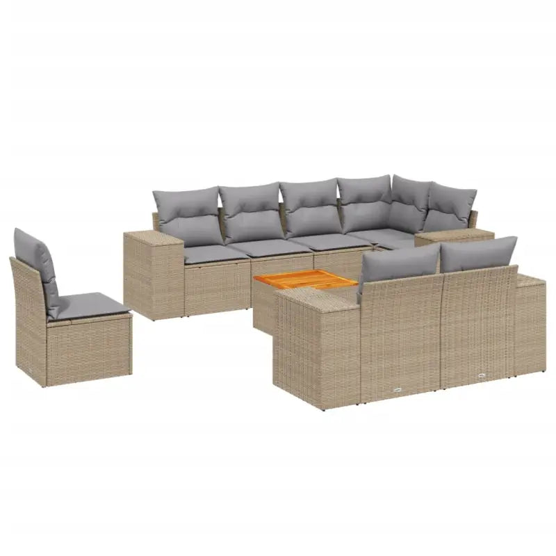 Lounge tuinset met beige materiaal en gepoedercoat staal afmetingen - Tuinsets