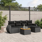 Lounge Tuinset met Beige Materiaal en Gepoedercoat Staal Afmetingen - Zwart - Tuinsets