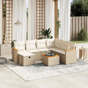 Lounge Tuinset met Beige Materiaal en Gepoedercoat Staal Afmetingen - Tuinsets