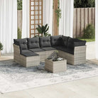 Lounge tuinset met beige materiaal en gepoedercoat staal afmetingen - Lichtgrijs / Zonder tafel - Tuinsets