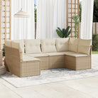 Lounge tuinset met beige materiaal en gepoedercoat staal afmetingen - beige en crèmekleurig / Zonder tafel - Tuinsets