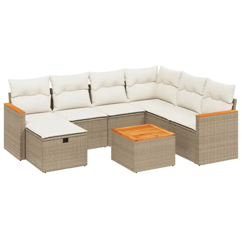 Lounge Tuinset met Beige Materiaal en Gepoedercoat Staal Afmetingen - Tuinsets