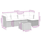 Lounge tuinset met beige materiaal en gepoedercoat staal afmetingen - Tuinsets