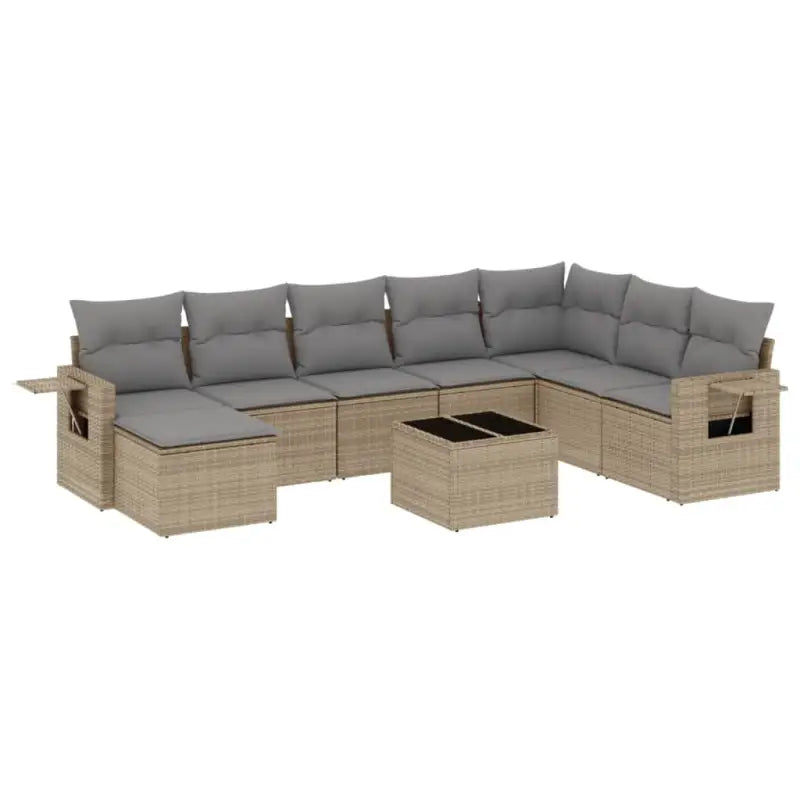 Lounge tuinset met beige materiaal en gepoedercoat staal afmetingen - Tuinsets