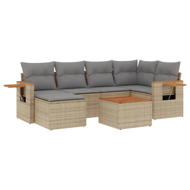 Lounge tuinset met beige materiaal en gepoedercoat staal afmetingen - Tuinsets