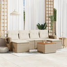 Lounge tuinset met beige materiaal en gepoedercoat staal afmetingen - beige en crèmekleurig - Tuinsets
