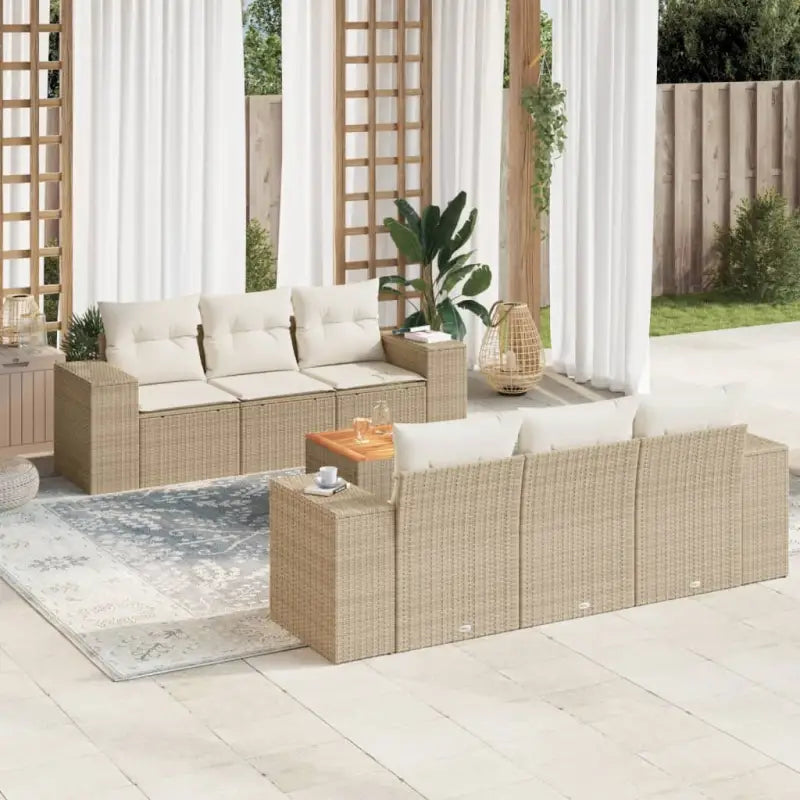 Lounge tuinset met beige materiaal en gepoedercoat staal afmetingen - Tuinsets