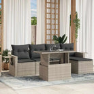 Lounge tuinset met beige materiaal en gepoedercoat staal afmetingen - Lichtgrijs / zonder opbergruimte - Tuinsets