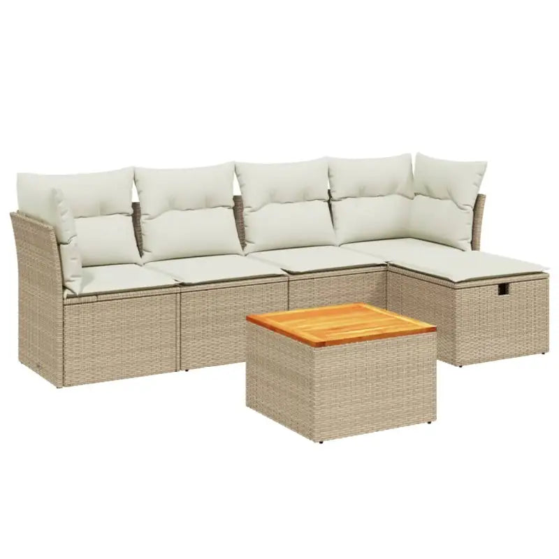 Lounge tuinset met beige materiaal en gepoedercoat staal afmetingen - Tuinsets