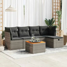 Lounge tuinset met beige materiaal en gepoedercoat staal afmetingen - Grijs / met opbergruimte - Tuinsets