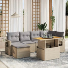 Lounge Tuinset met beige materiaal en gepoedercoat staal afmetingen - Tuinsets