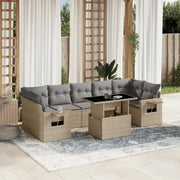 Lounge tuinset met beige materiaal en gepoedercoat staal afmetingen - Tuinsets