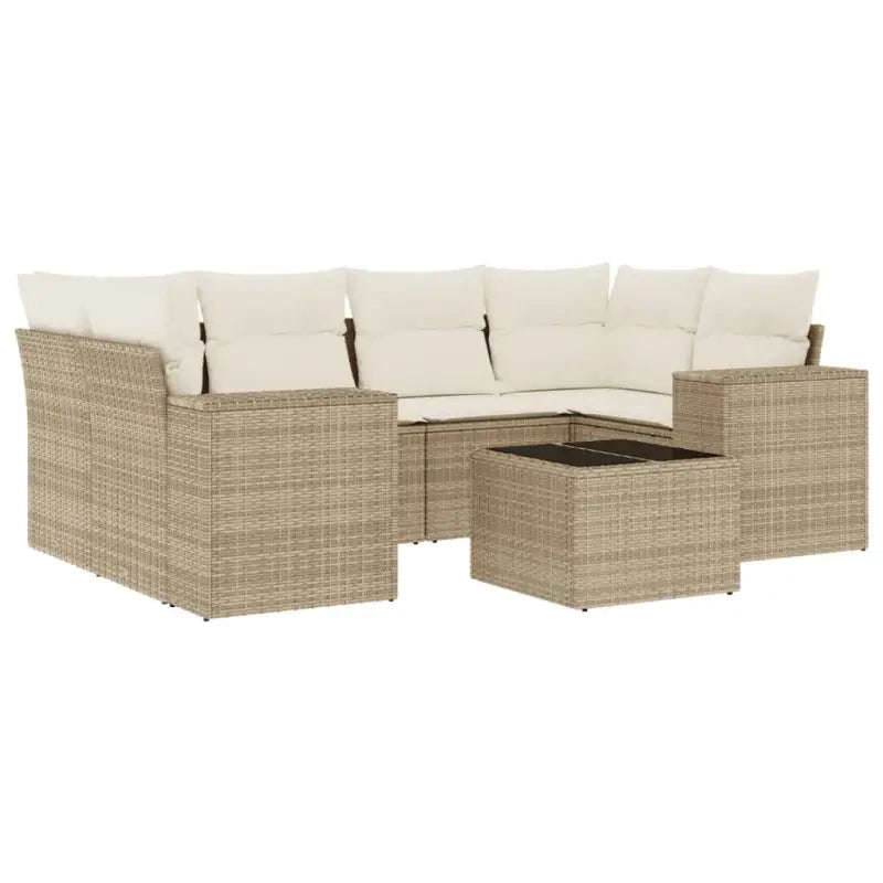 Lounge tuinset met beige materiaal en gepoedercoat staal afmetingen - Tuinsets