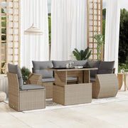 Lounge tuinset met beige materiaal en gepoedercoat staal afmetingen - Tuinsets