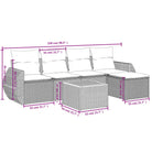 Lounge Tuinset met Beige Materiaal en Gepoedercoat Staal Afmetingen - Tuinsets