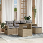 Lounge tuinset met beige materiaal en gepoedercoat staal afmetingen - Tuinsets