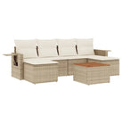 Lounge tuinset met beige materiaal en gepoedercoat staal afmetingen - Tuinsets