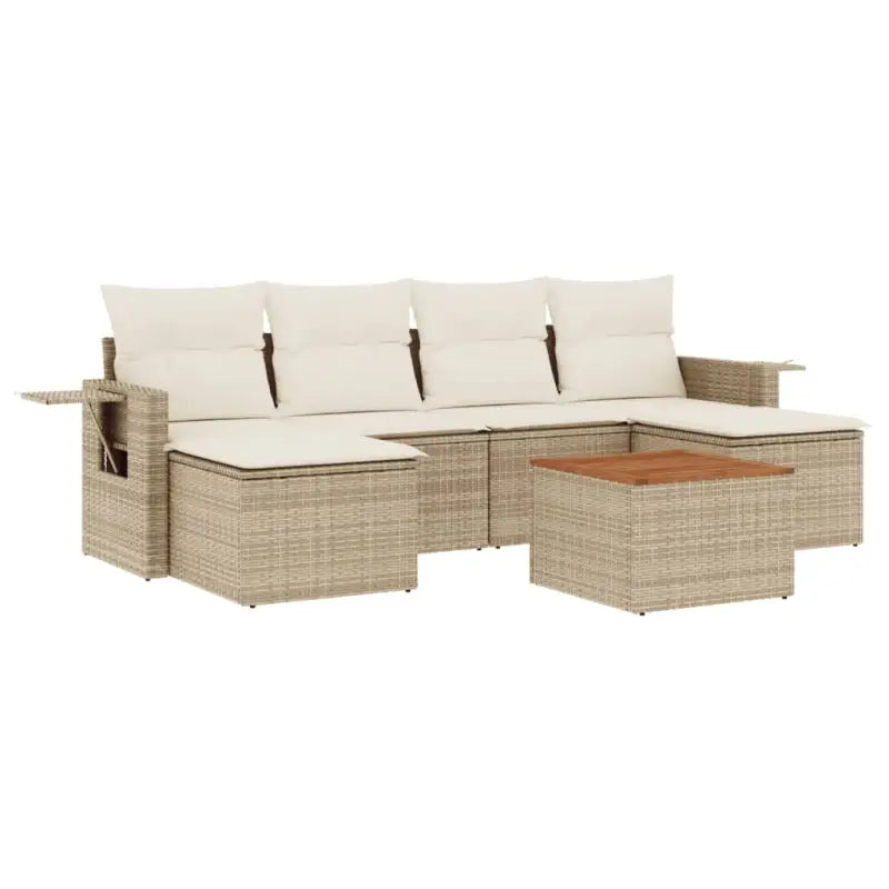 Lounge tuinset met beige materiaal en gepoedercoat staal afmetingen - Tuinsets