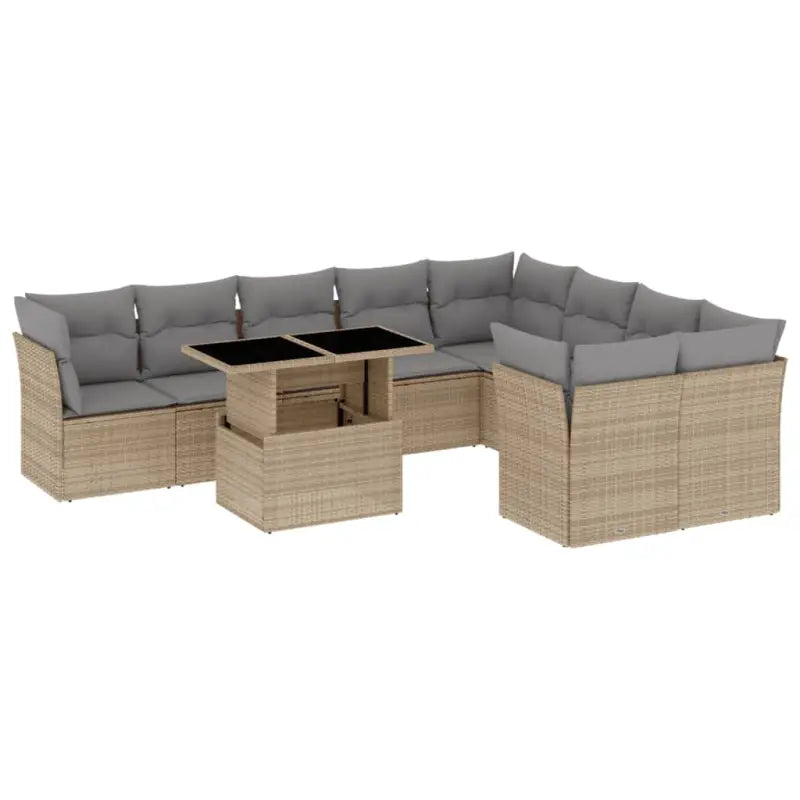 Lounge Tuinset met beige materiaal en gepoedercoat staal afmetingen - Tuinsets