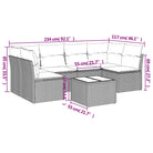 Lounge tuinset met beige materiaal en gepoedercoat staal afmetingen - Tuinsets