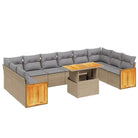 Lounge Tuinset met beige materiaal en gepoedercoat staal - Tuinsets
