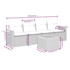 Lounge tuinset met beige materiaal en gepoedercoat staal voor buiten - Tuinsets