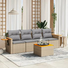 Lounge tuinset met beige materiaal en gepoedercoat staal voor buiten - Tuinsets