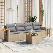Lounge tuinset met beige materiaal en gepoedercoat staal voor buiten - Tuinsets