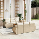 Lounge tuinset met beige materiaal en gepoedercoated staal afmetingen - beige en crèmekleurig - Tuinsets