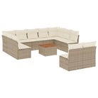 Lounge Tuinset met Beigemateriaal en Gepoedercoat Staal voor Buiten - Tuinsets