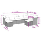 Lounge Tuinset met Bruin Gepoedercoat Staal en Waterdichte Tas - Tuinsets