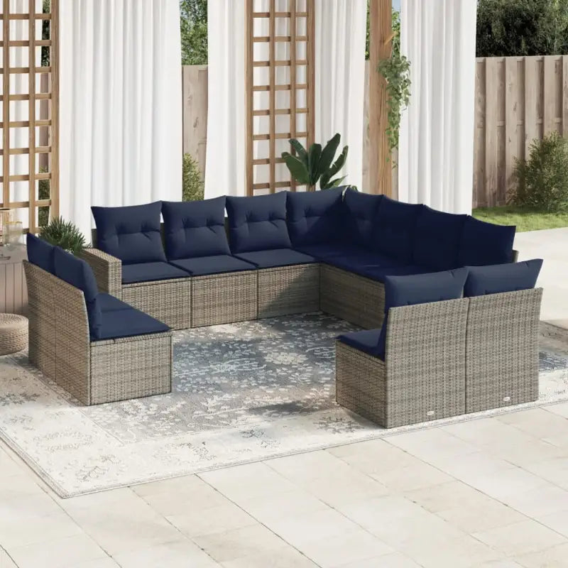 Lounge Tuinset met Bruin Materiaal en Gepoedercoat Staal Afmetingen - Beige en grijs / Zonder tafel - Tuinsets
