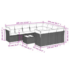 Lounge tuinset met bruin poly rattan en gepoedercoat staal - Tuinsets