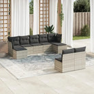 Lounge tuinset met gepoedercoat staal en beige materiaal - Lichtgrijs / Zonder tafel - Tuinsets