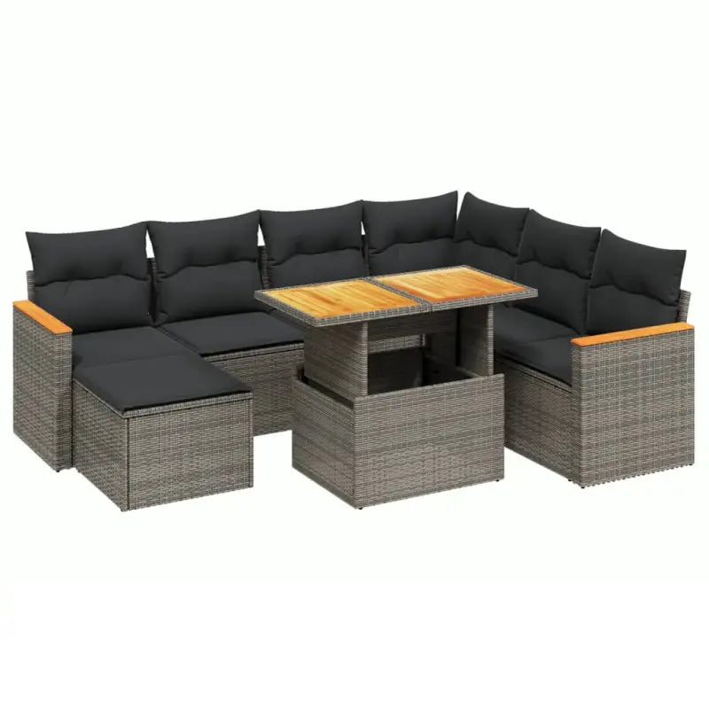 Lounge tuinset met grijs materiaal en gepoedercoat staal afmetingen - Tuinsets