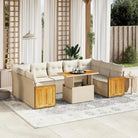 Lounge tuinset met grijs materiaal en gepoedercoat staal slimme afmetingen - beige en crèmekleurig / zonder