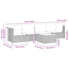Lounge tuinset met grijs materiaal en natuurlijke olieafwerking - Tuinsets