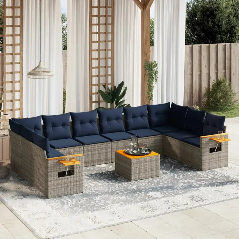 Lounge tuinset met grijs materiaal en waterdichte tas voor buitengebruik - Tuinsets