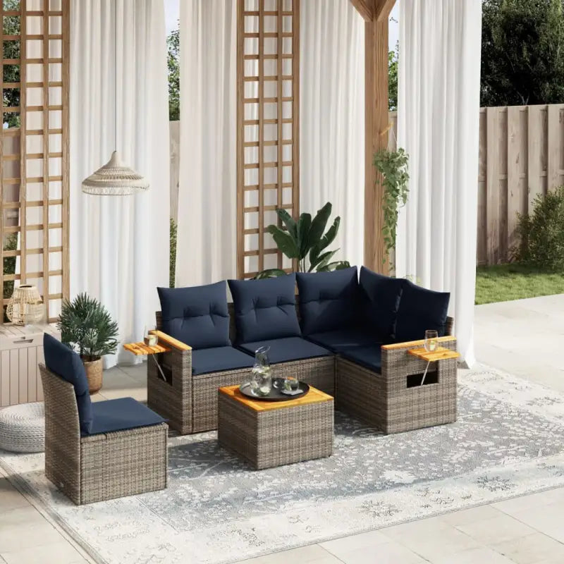 Lounge tuinset met grijs materiaal en waterdichte tas voor buitengebruik - Tuinsets