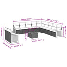 Lounge tuinset met grijs materiaal en waterdichte zak van gepoedercoat staal - Tuinsets