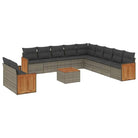 Lounge tuinset met grijs materiaal en waterdichte zak van gepoedercoat staal - Tuinsets