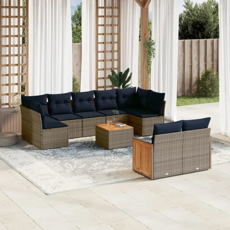 Lounge tuinset met grijs materiaal en waterdichte zak - Tuinsets